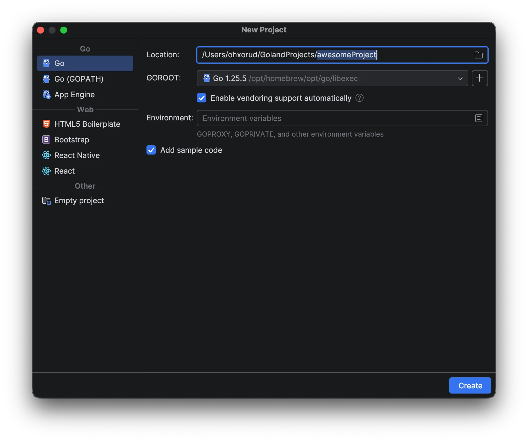 고랜드 프로젝트 모달